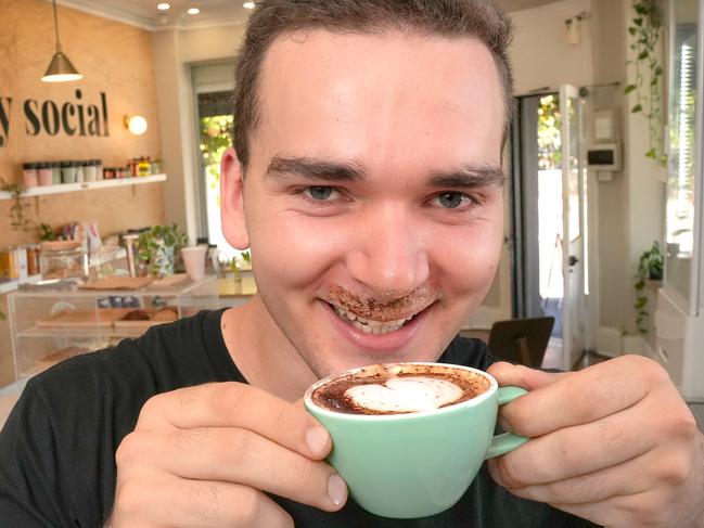 Nick Young, owner of Unley Social, which has implemented a coffee subscription scheme where $13 gets you unlimited coffee for the week. 10 February 2025. Picture: Dean Martin