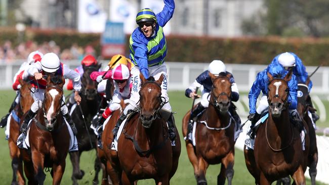 Jameka was too good for her rivals in the Caulfield Cup. Picture: Michael Klein