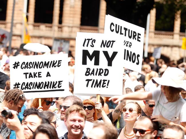 Protesters march against the lockout laws. :Picture: Getty