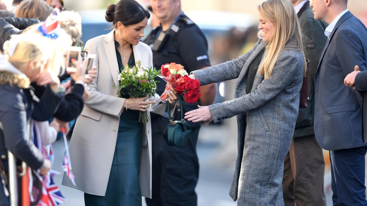 Meghan, Duchess of Sussex with her assistant Amy Pickerill during an official visit to Sussex earlier this month. Picture: Karwai Tang/WireImage.