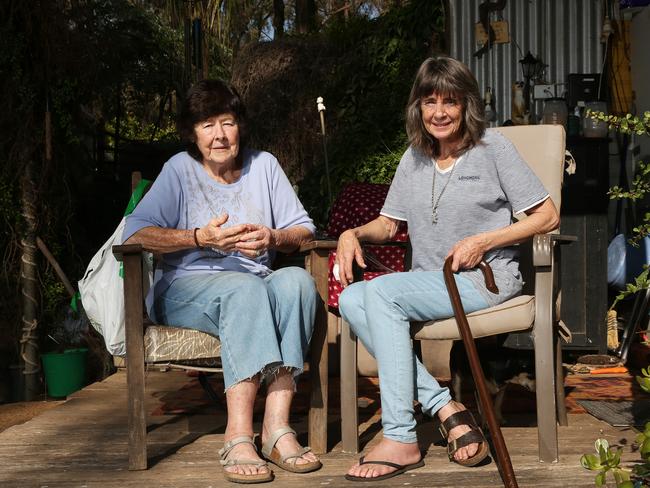 Jeanette Ambrose, 78, and her daughter Kim were attacked by a wild wombat. Picture: Peter Lorimer