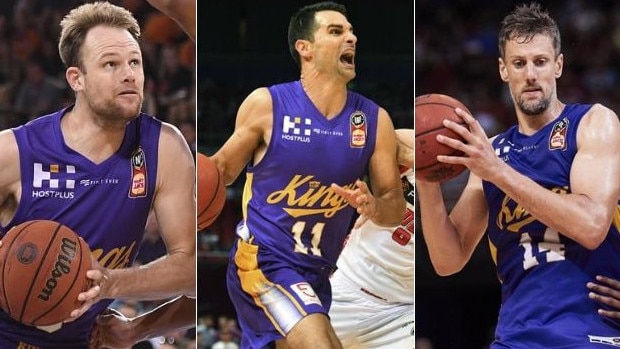 Sydney Kings stars (l-r) Brad Newley, Kevin Lisch and Daniel Kickert have all taken pay cuts to remain at the franchise.