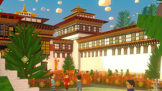 A rendering of Bhutanverse, which is a collaboration between metaverse architecture agency Smobler and Sandbox.