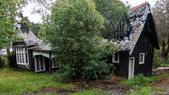 The Canterbury property after the blaze. Picture: Aaron Francis