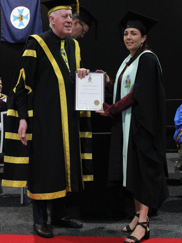 Jacqueline Augutis graduated with a Bachelor of Psychological Science at the CQUniversity graduation ceremony in Bundaberg on December 14, 2023.