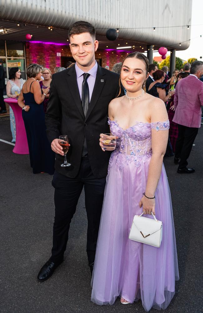 Declan Traise and Porsche Lappin representing Royalty Eventz at the Little Pig Consulting Business Excellence Awards at Rumours International, Saturday, October 19, 2024. Picture: Kevin Farmer