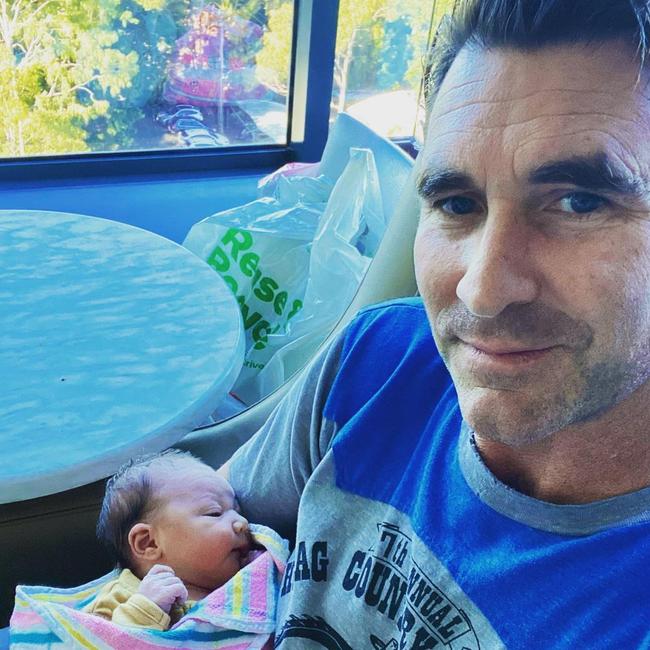 Pete Murray welcomed his fourth child, a baby girl, on Friday. Picture: Instagram