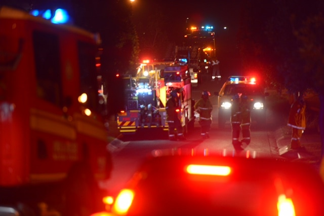 Emergency crews on Sandhurst Cres, Peregian Springs