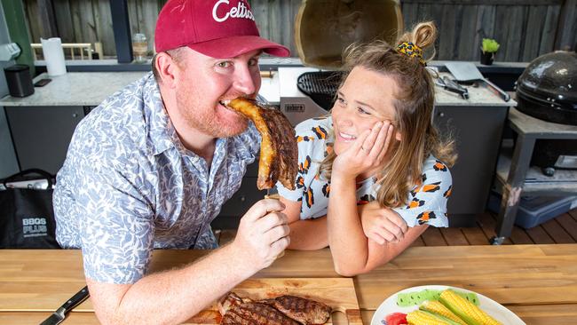 Peter Wood with his wife, Meagan Donohoe. Picture: Sarah Matray