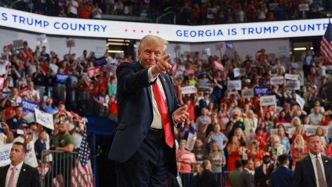 Former US President Donald Trump at a campaign rally in Atlanta, Georgia. Picture: Joe Raedle/Getty Images via AFP