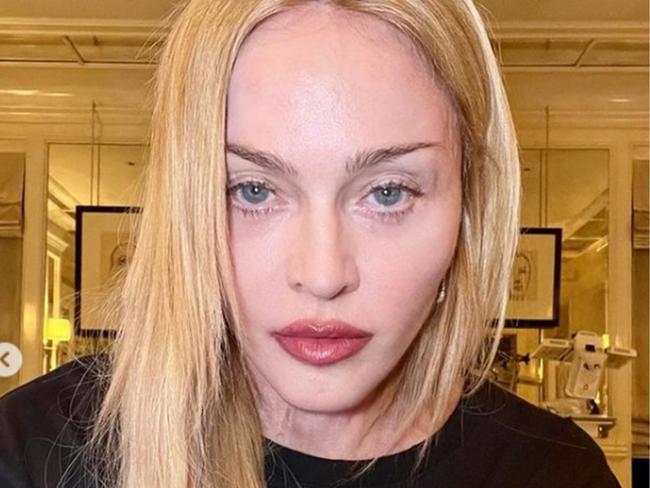 Madonna in her first Instagram selfie since suffering a medical emergency. Picture: Supplied