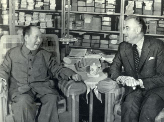 Gough Whitlam meets Chairman Mao Zedong in 1973.