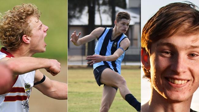 Players to watch this college football season: L-R Harry Tunkin (Prince Alfred), Phoenix Foster (Immanuel) and Max Michalanney (Rostrevor).