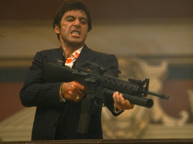 Al Pacino in the 1983 masterpiece Scarface. Picture: AP Photo/ Universal Studios Home Entertainment