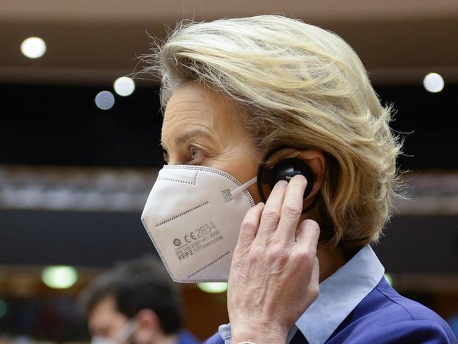 European Commission president Ursula von der Leyen has admitted failures in the EU’s vaccine rollout. Picture: Johanna Geron / POOL / AFP