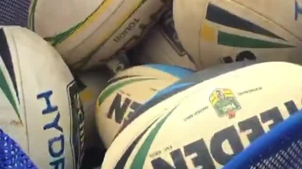 The Souths star had a bag of signed footys to give away. Photo: Instagram