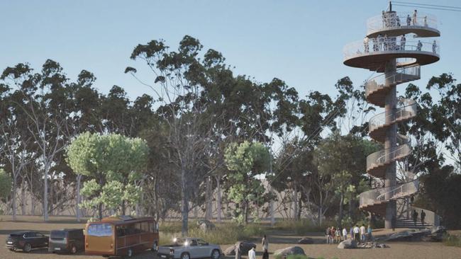 Images taken from planning documents for the proposed Mt Wellington zip line.