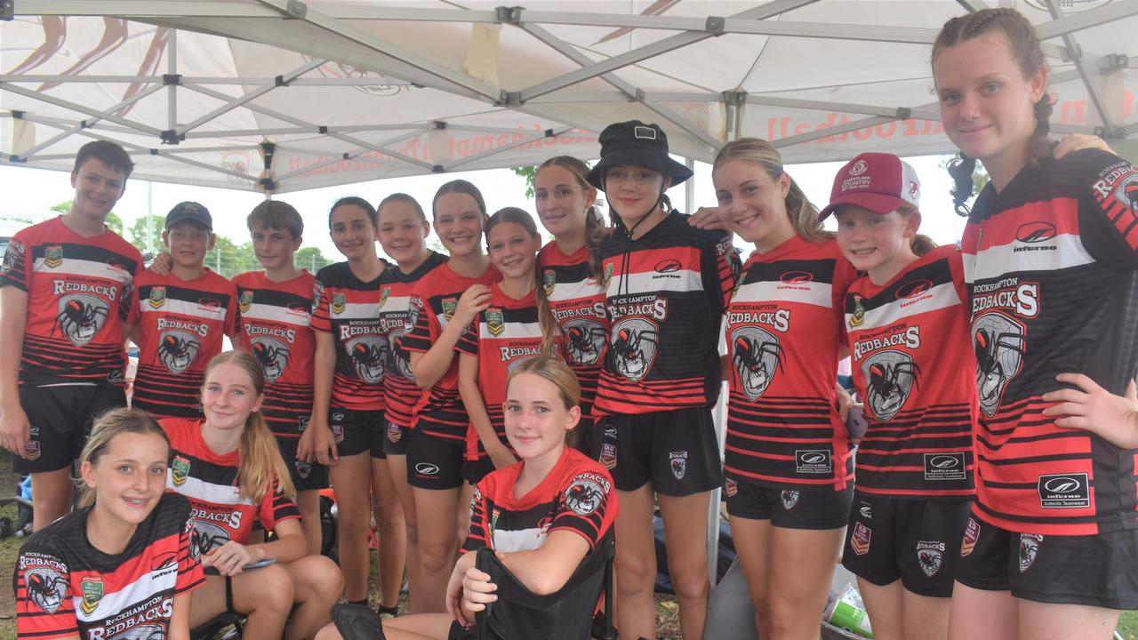 Rocky Redbacks Luke Murphy, Eli Landsberg, Oliver Hinds, Brydie Somerville, Ava Hinchlifffe, Sally Busby, Charli Hardy, Sophie Casey, Enala Milburn, Tayla Welfare, Lexi Goodwin, Kaysey Hoffman, Millie Price, Jade Harmsworth and Adelaide Seierup.