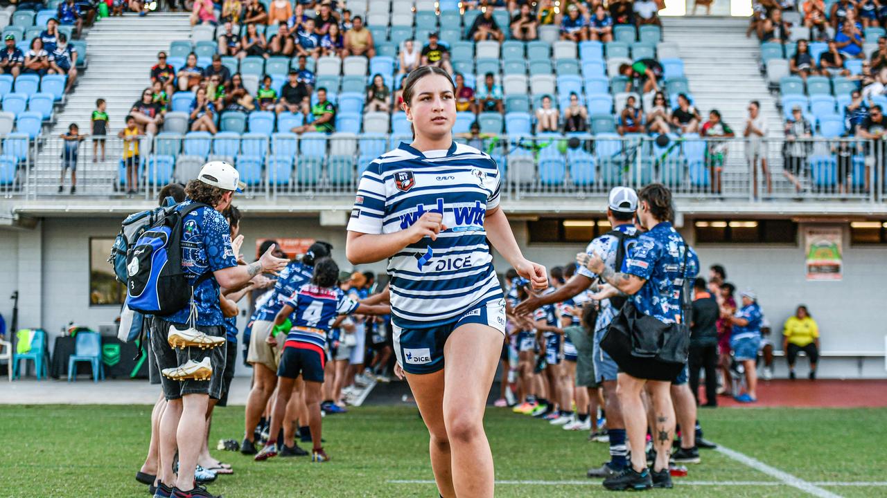 Ivana Schober of the Darwin Brothers against the Litchfield Bears in the 2023 NRL NT prelim final. Picture: Pema Tamang Pakhrin