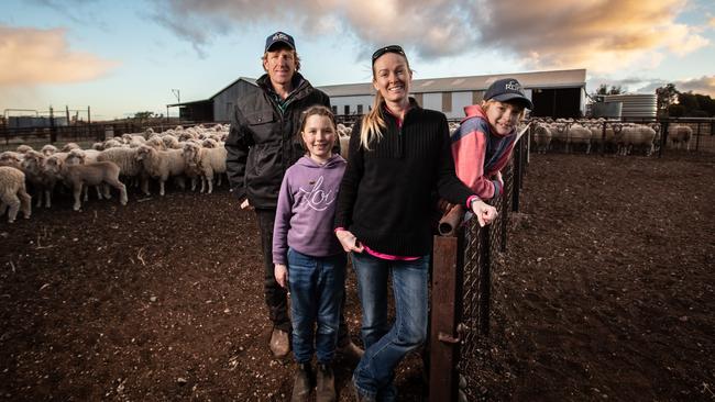 Frances and Luke with their children Todd and Stella. Picture: Matt Turner.