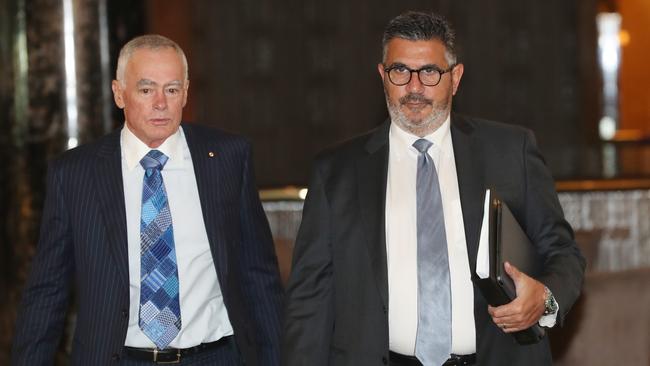 Former Crown executives John Poynton, left, and Andrew Demetriou. Picture: AAP