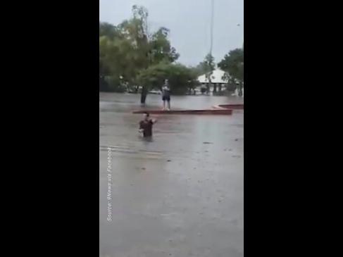 Freak storm causes flooding, shopping centre collapse in Perth