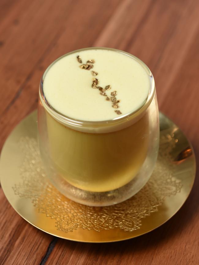 The Golden Latte from 'Five Sparrows' cafe, Berwick. Picture: Jason Sammon