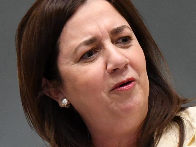 BRISBANE, AUSTRALIA - NewsWire Photos - SEPTEMBER 16, 2021.Queensland Premier Annastacia Palaszczuk speaks during Question Time at Parliament House in Brisbane. Picture: NCA NewsWire / Dan Peled