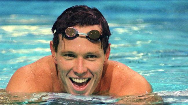 Kieren Perkins after finishing third in the final of the 1500m at the Commonwealth Games trials in 1998.