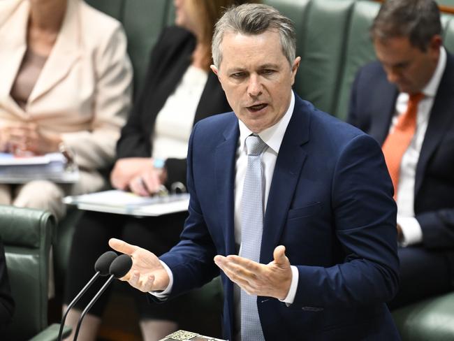 CANBERRA, AUSTRALIA  - NewsWire Photos - February 4, 2025: Minister for Education of Australia, Jason Clare during Question Time at Parliament House in Canberra. Picture: NewsWire / Martin Ollman