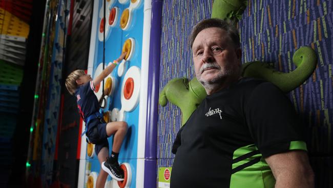 Gosford’s Clip 'n Climb indoor climbing centre owner Geoff Bushnell said the business experienced a huge drop in cash flow in December. Picture: David Swift