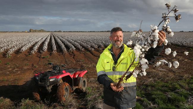 Cotton grower Gavin Dal Broi at Terrawarra, in Bringagee, NSW. Picture: Yuri Kouzmin