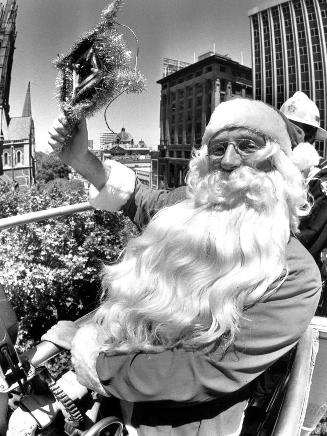 Santa Claus at Melbourne’s 1988 Christmas parade.