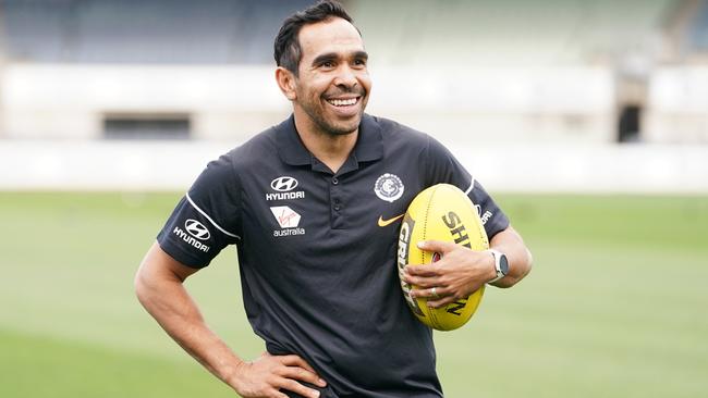 Eddie Betts was all smiles after finding his way home to Carlton. Picture: AAP