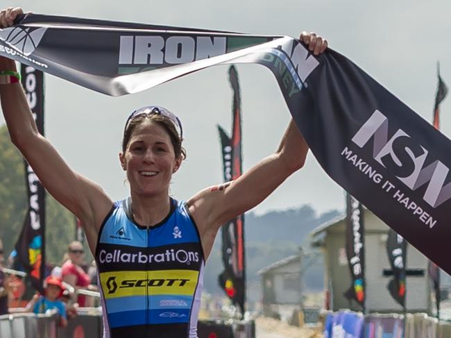 Annabell Luxford wins the Ironman Western Sydney 70.3