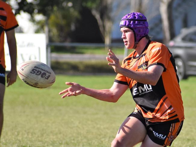 Playmaker Lachlan Erba. The Herbert River Junior Rugby League Club U17 boys’ versus Centrals ASA Tigers of Townsville at Artie Gofton Oval in Ingham on Saturday. It was the U17 Crushers final ever home game as juniors. Picture: Cameron Bates