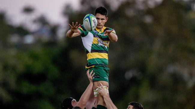 Round 12 of the Gold Coast District Rugby Union match between Coolangatta Tweed Barbarians and Surfers Paradise Dolphins at Nerang Bulls rugby club on Saturday. Surfers Paradise Dolphins player, Dylan Wooster. Picture: Jerad Williams