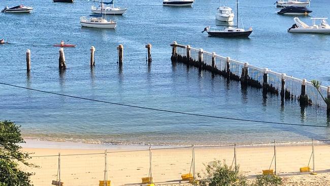 As part of Northern Beaches Council's Tidal Pool Renewal Project, work has started to replace the pool at Little Manly Beach. Picture: Jim O'Rourke