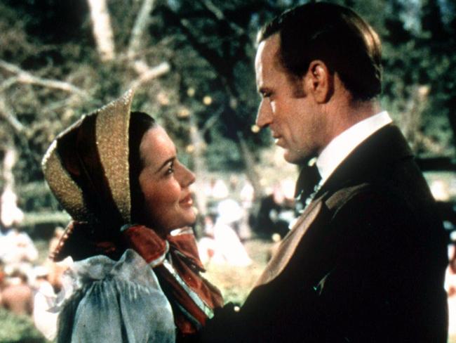 Olivia de Havilland as Melanie with Leslie Howard in Gone With The Wind. Picture: Supplied