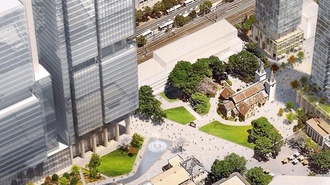 The project is near St John's Anglican Cathedral, Parramatta, which is redeveloping the site surrounding the cathedral with two residential and commercial towers.