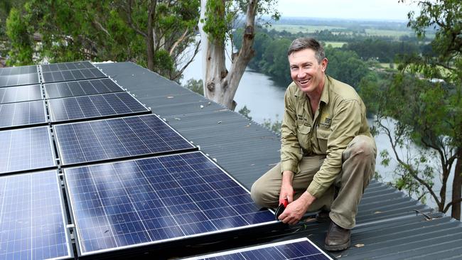                         <a href="https://www.theaustralian.com.au/business/mining-energy/flybynight-operators-installing-faulty-solar-panels/news-story/d7479168aa51b13073ebacfaf7080aed">Rod Grono </a>is a small solar panel installer/repairer and electrician who estimates 50 per cent of his business is fixing badly-installed solar panels. Picture: Hollie Adams