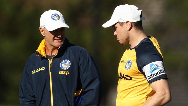 Brad Arthur has rested seven players, including Mitchell Moses, for Parramatta’s clash against Penrith. Picture: AAP Image/Brendon Thorne