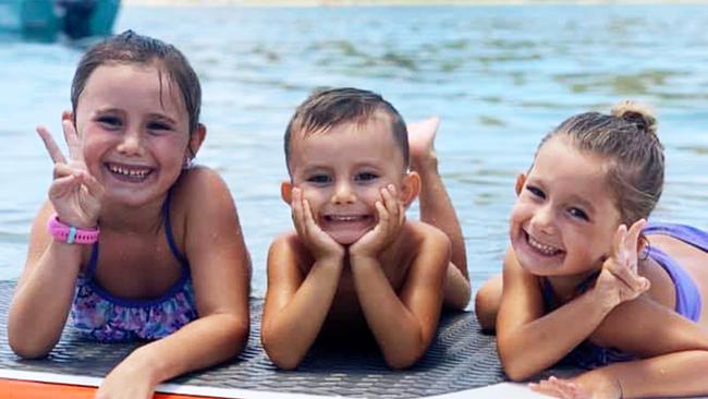 Aaliyah, Trey and Laianah Baxter: the children killed in a tragic car fire at Camp Hill. Picture: supplied.