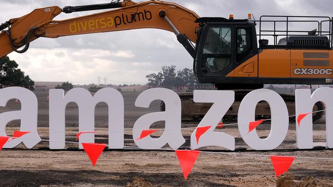 MELBOURNE, AUSTRALIA - NewsWire Photos MARCH 18, 2022: Photo of the  new up and coming Amazon site, in Melbourne.Picture: NCA NewsWire / Luis Enrique Ascui