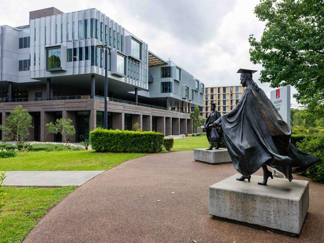 Daily Telegraph. 11, February, 2025.  Macquarie University, at Macquarie Park, Sydney, today.(Story - Macquarie University has a safe room or panic room for jewish students when they feel unsafe). Picture: Justin Lloyd.