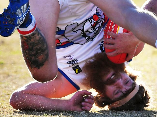 Some Mornington's William Flavelle  in action during the Peninsula FL: Frankston YCW v Mornington game in Frankston, Saturday, July 1, 2017. (Picture:Andy Brownbill)