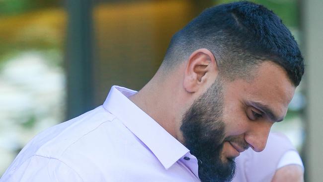 Osman El-Houli leaves Brisbane Supreme Court on bail during the first day of his trial on Monday. He has pleaded not guilty. Photo: Glenn Campbell/NCA NewsWire.