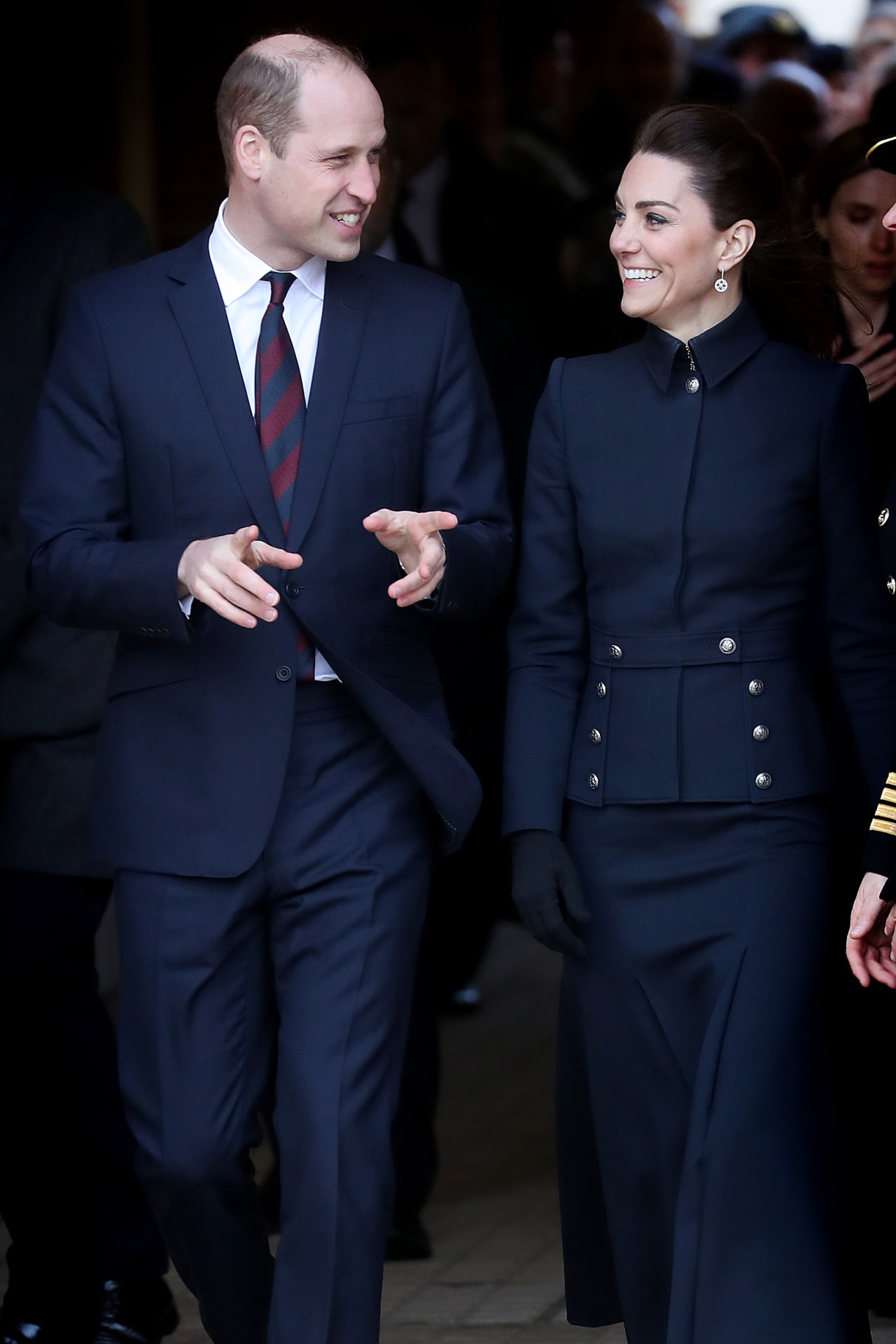 <h2><b>Kate Middleton&rsquo;s navy skirt suit, February 2020</b></h2><p>The Duchess of Cambridge&rsquo;s visit to the Defence Medical Rehabilitation Centre in Loughboroughworn in February 2020 saw her don a full-length navy skirt suit&mdash;a fashion decision that may only have derived meaning from coincidence, if it were not for the date. February 11 that year, however, <a href="https://www.hellomagazine.com/fashion/royal-style/2020021184617/the-secret-meaning-behind-kate-middletons-alexander-mcqueen-suit/" target="_blank" rel="noopener">marked the tenth anniversary of Alexander McQueen&rsquo;s death</a>, a designer who Kate famously wore down the aisle, and more than occasionally at public events. The dark-hued military jacket, skirt and bag were all from McQueen&rsquo;s collection, a sombre, but moving ode to the designer&rsquo;s legacy.&nbsp;</p><p><a href="https://www.newsletters.news.com.au/vogue"><i>Sign up to the Vogue newsletter</i></a></p>