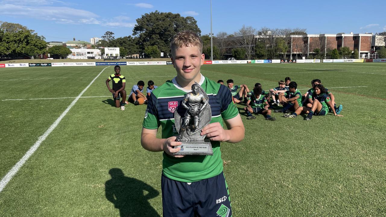 The Year 7 player of the year, Forest Lake SHS's Rhys Bailey.