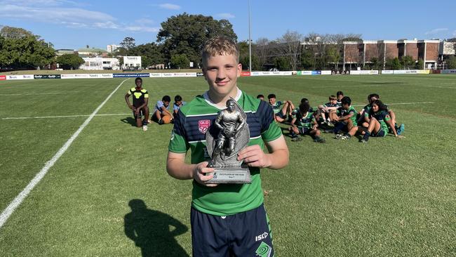 The Year 7 player of the year, Forest Lake SHS's Rhys Bailey.